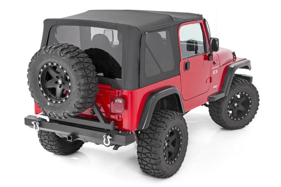 Rough Country Soft Top Black For Full Doors Jeep Wrangler TJ 97-06