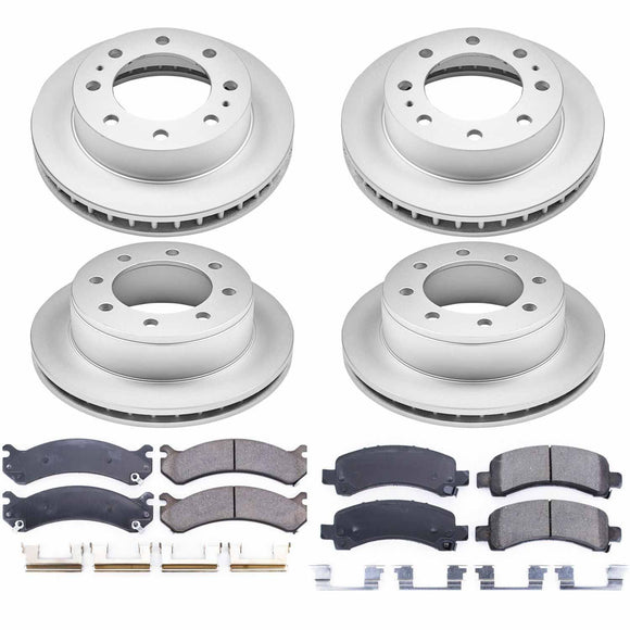 PowerStop Genuine Geomet Coated Rotor and Low-Dust Ceramic Brake Pad Kit