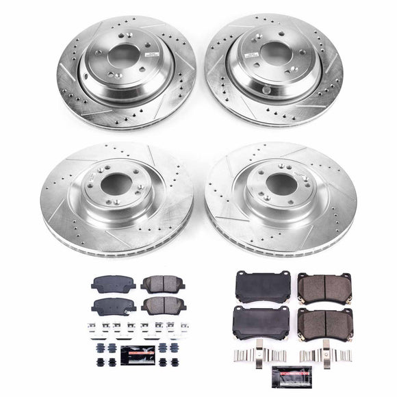 PowerStop Z23 Daily Driver Carbon-Fiber Ceramic Brake Pad and Drilled & Slotted