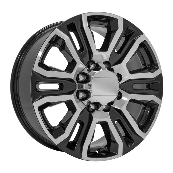 20" Replica CV70A fits GMC Sierra 2500 3500 HD Denali 20x8.5 Black Machined