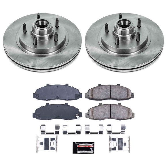PowerStop OE Stock Replacement Low-Dust Ceramic Brake Pad and Rotor Kit