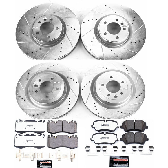 PowerStop Z36 Carbon-Fiber Ceramic Brake Pad with Drilled and Slotted Rotor Kit