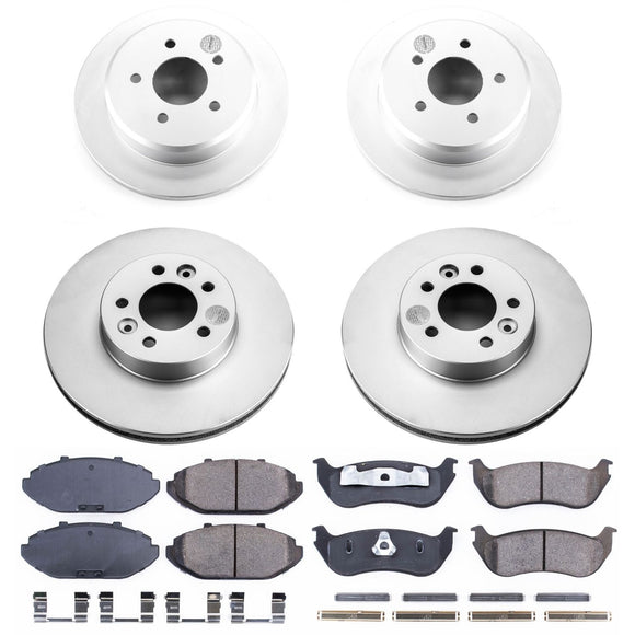 PowerStop Genuine Geomet Coated Rotor and Low-Dust Ceramic Brake Pad Kit