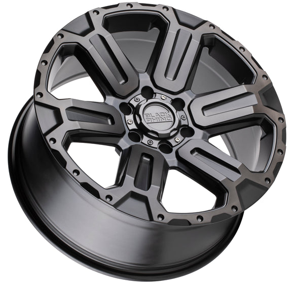 17x8.5 Black Rhino Wanaka Matte Gunmetal Brushed Face 6x139.7 ET12 Wheel