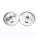 PowerStop Evolution Drilled Slotted Rotors Pair Front For Mazda Tribute