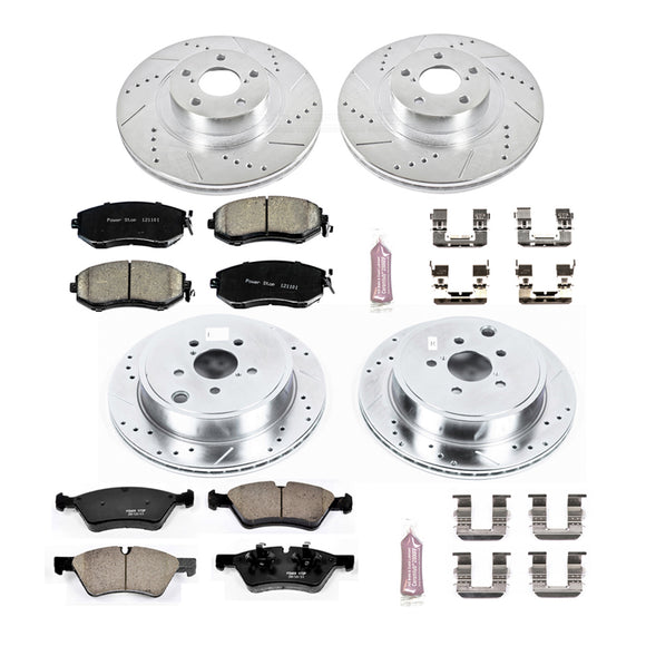 PowerStop Z23 Daily Driver Carbon-Fiber Ceramic Brake Pad and Drilled & Slotted