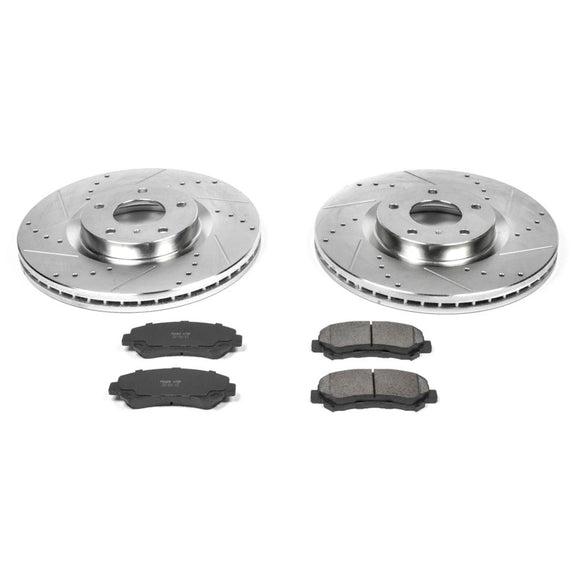 PowerStop Z23 Daily Driver Carbon-Fiber Ceramic Brake Pad and Drilled & Slotted