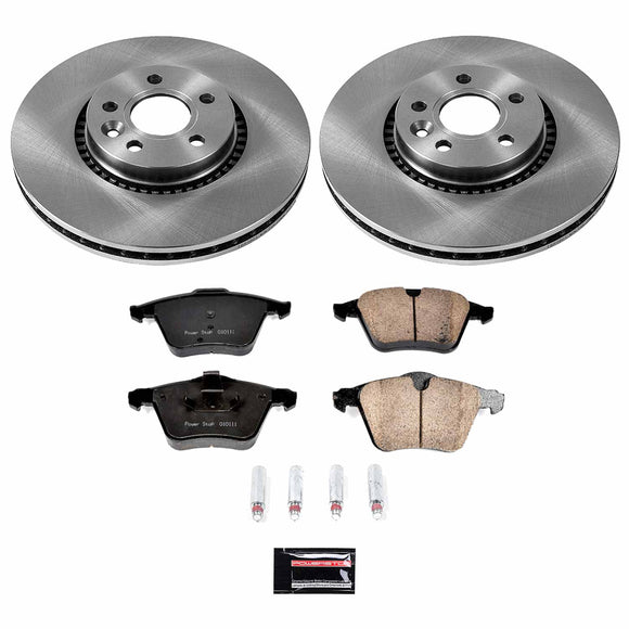 PowerStop OE Stock Replacement Low-Dust Ceramic Brake Pad and Rotor Kit