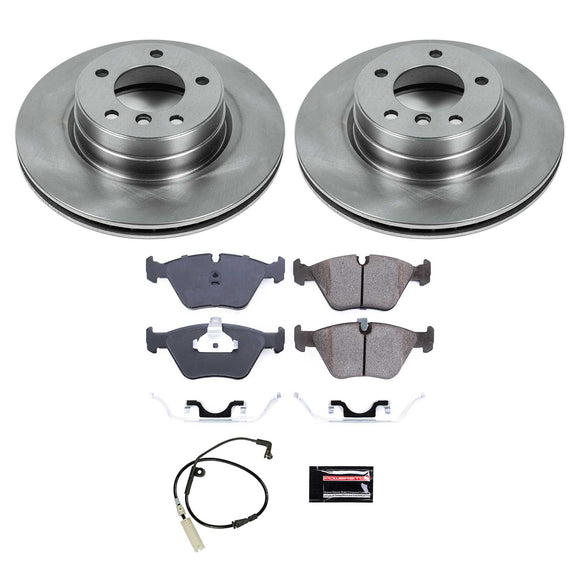 PowerStop OE Stock Replacement Low-Dust Ceramic Brake Pad and Rotor Kit