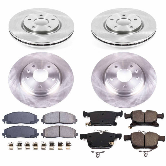 PowerStop OE Stock Replacement Low-Dust Ceramic Brake Pad and Rotor Kit