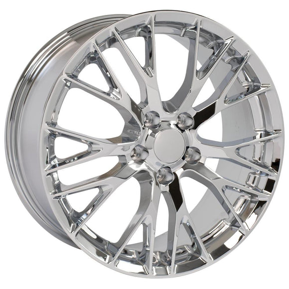 20" Replica Wheel CV22 Fits Chevrolet Corvette - C7 Z06 Rim 20x10 Chrome Wheel