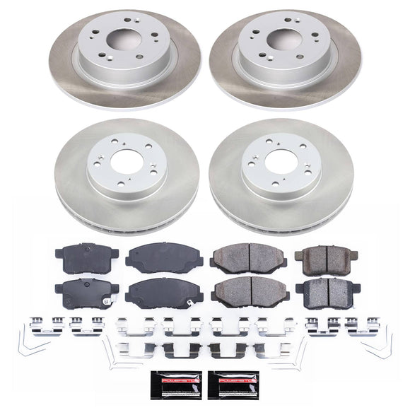 PowerStop Semi-Coated Rotor and Low-Dust Ceramic Brake Pad Kit