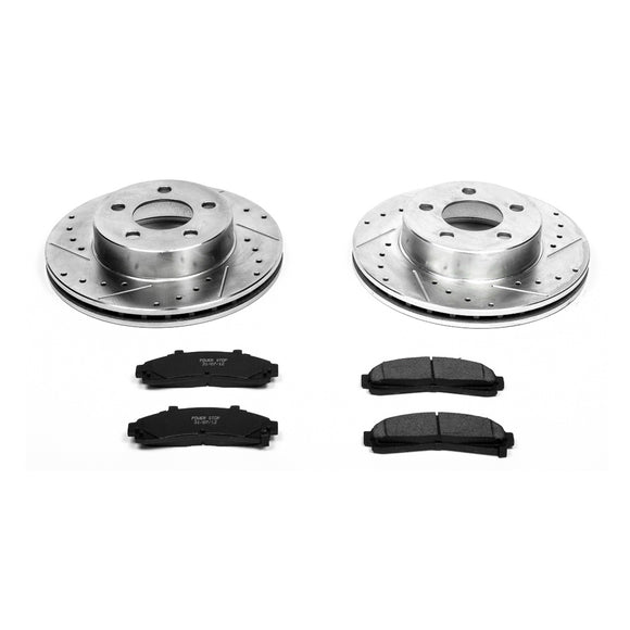 PowerStop Z23 Daily Driver Carbon-Fiber Ceramic Brake Pad and Drilled & Slotted