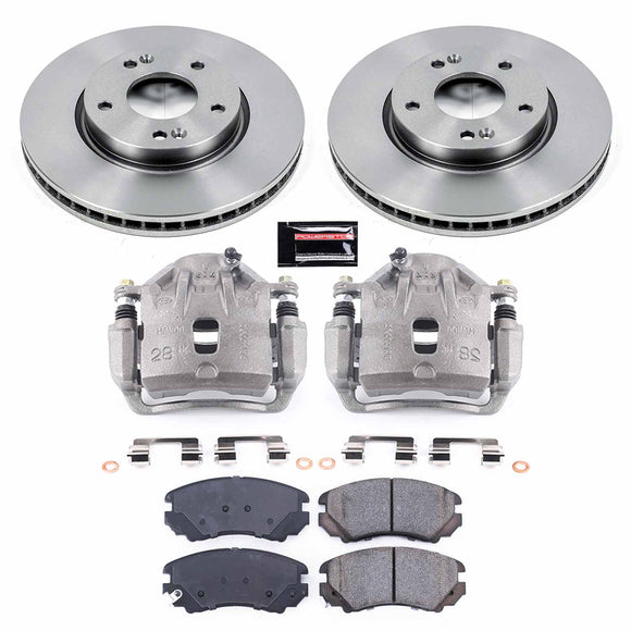 PowerStop OE Stock Replacement Low-Dust Ceramic Brake Pad, Rotor and Caliper Kit