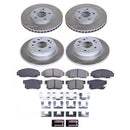 PowerStop Semi-Coated Rotor and Low-Dust Ceramic Brake Pad Kit