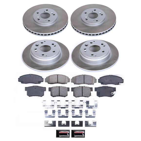PowerStop Semi-Coated Rotor and Low-Dust Ceramic Brake Pad Kit