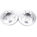 PowerStop Evolution Drilled Slotted Rotors Pair Front For Chevy Silverado 2500