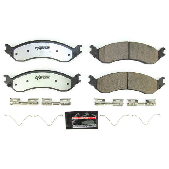 PowerStop Z36 Truck And Tow Carbon-Fiber Ceramic Brake Pads With Hardware