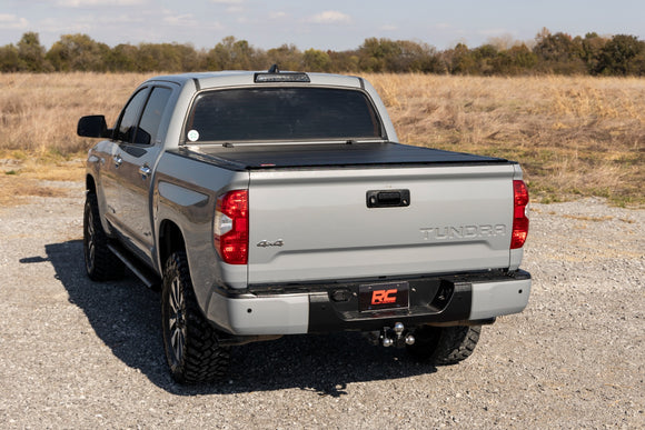 Rough Country Hard Tri-Fold Flip Up Bed Cover 5'7" Bed For Toyota Tundra 07-21