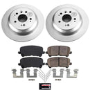 PowerStop Genuine Geomet Coated Rotor and Low-Dust Ceramic Brake Pad Kit