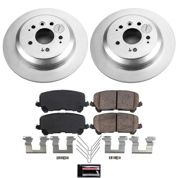 PowerStop Genuine Geomet Coated Rotor and Low-Dust Ceramic Brake Pad Kit