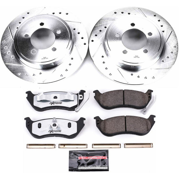 PowerStop Z36 Carbon-Fiber Ceramic Brake Pad with Drilled and Slotted Rotor Kit