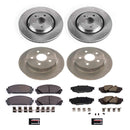 PowerStop OE Stock Replacement Low-Dust Ceramic Brake Pad and Rotor Kit