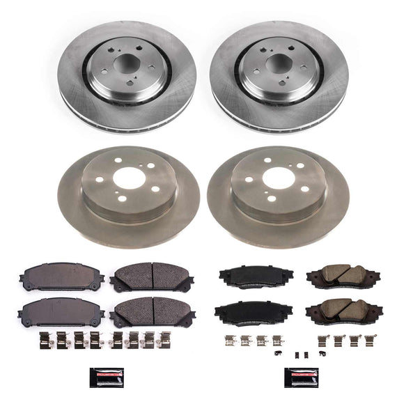 PowerStop OE Stock Replacement Low-Dust Ceramic Brake Pad and Rotor Kit