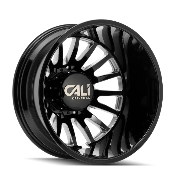22x8.25 Cali Off-Road Summit Dually  Black/Milled  8x210 ET-232 wheel/rim
