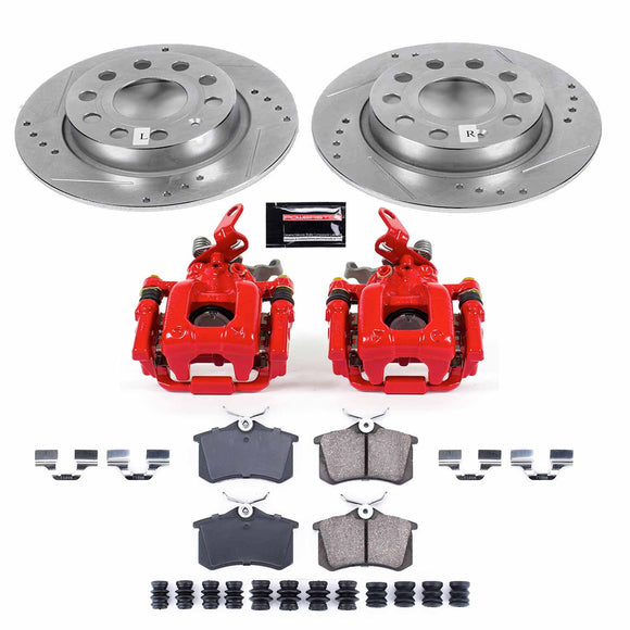 PowerStop Z23 Daily Driver Carbon-Fiber Ceramic Pads Drilled & Slotted Rotor & C
