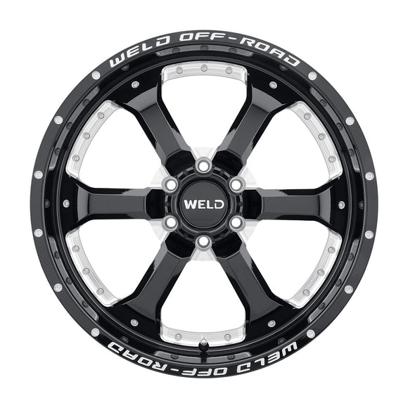 20x12 WELD Off-Road Granada Six Black Milled 6x139.7 ET-44 CB106.1 Wheel Rim