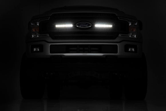 Rough Country LED Light Grille Mount 10" Chrome Slim line For Ford F-150 18-20