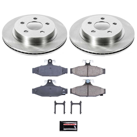 PowerStop OE Stock Replacement Low-Dust Ceramic Brake Pad and Rotor Kit
