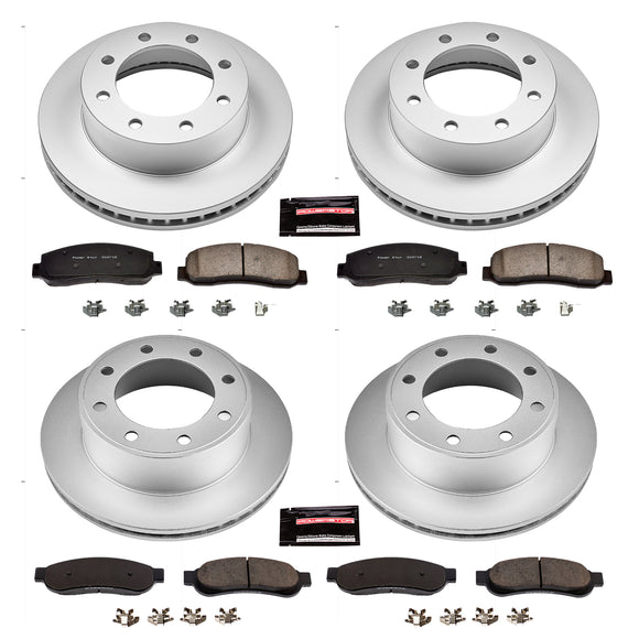 PowerStop Genuine Geomet Coated Rotor and Low-Dust Ceramic Brake Pad Kit
