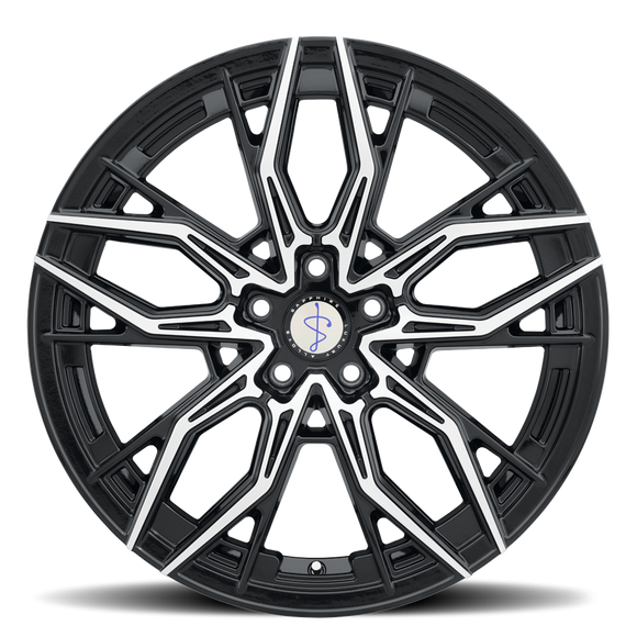 20x9 Sapphire Luxury Alloys SX07-07 Gloss Black Machined 5x120 ET35 CB73 Wheel