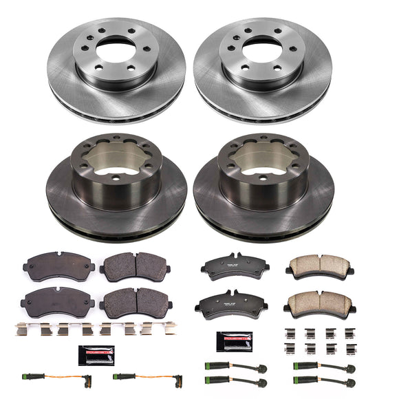 PowerStop OE Stock Replacement Low-Dust Ceramic Brake Pad and Rotor Kit