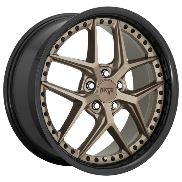 10.5x20 Niche Wheels M227 Vice Matte Bronze Black Bead Ring 5x115 ET20 CB71.80