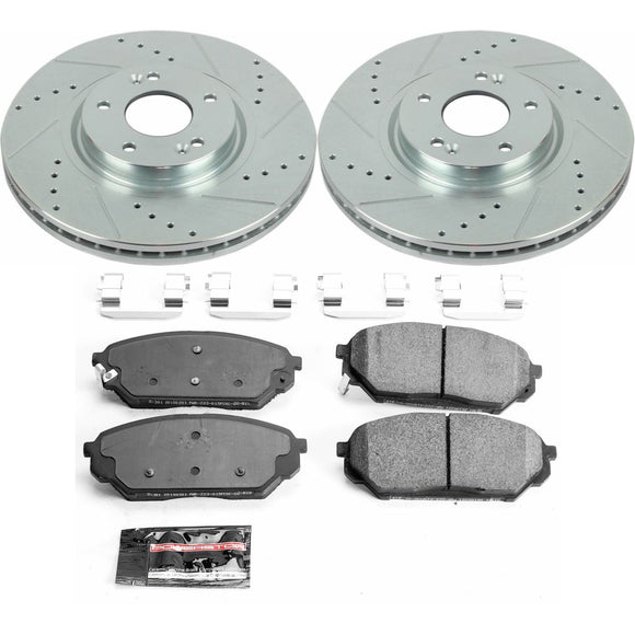PowerStop Z23 Daily Driver Carbon-Fiber Ceramic Brake Pad and Drilled & Slotted