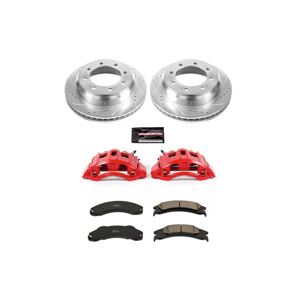 PowerStop Z23 Daily Driver Carbon-Fiber Ceramic Pads Drilled & Slotted Rotor & C