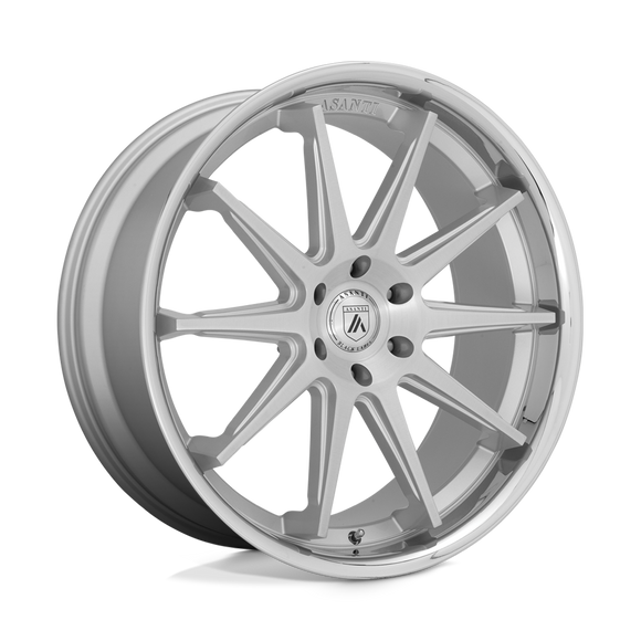 22X10 Asanti Black Emperor Brushed Silver 6x139.7 ABL29-22106230SL