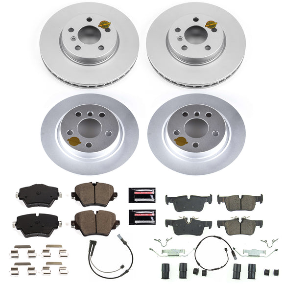 PowerStop Genuine Geomet Coated Rotor and Carbon-Fiber Ceramic Brake Pad Kit