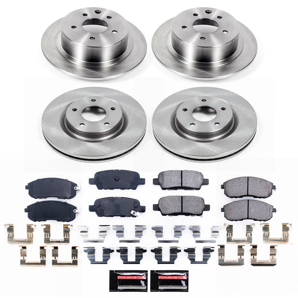 PowerStop OE Stock Replacement Low-Dust Ceramic Brake Pad and Rotor Kit