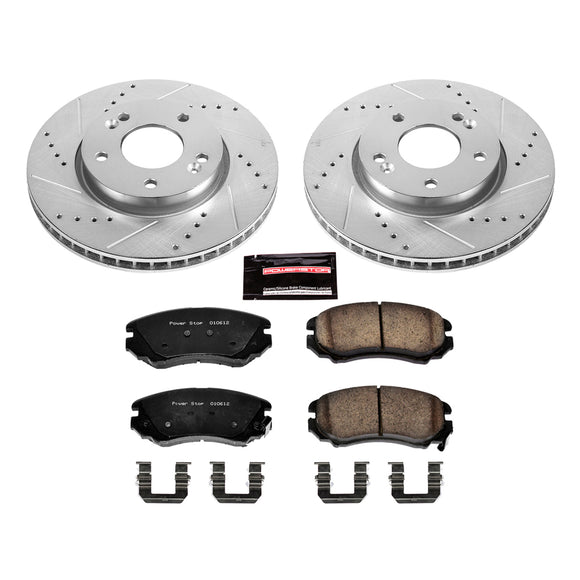 PowerStop Z23 Daily Driver Carbon-Fiber Ceramic Brake Pad and Drilled & Slotted