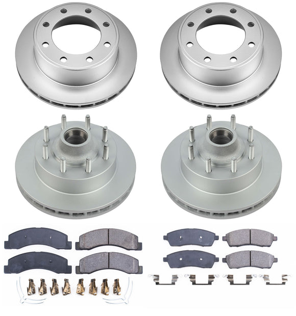 PowerStop Genuine Geomet Coated Rotor and Low-Dust Ceramic Brake Pad Kit
