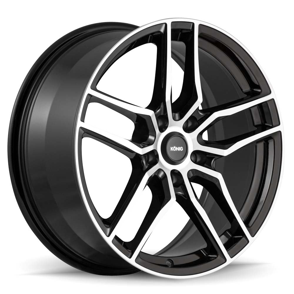 17x8 Konig Intention Black/Machined Face 5x114.3 5x4.5 ET45 Wheel Rim