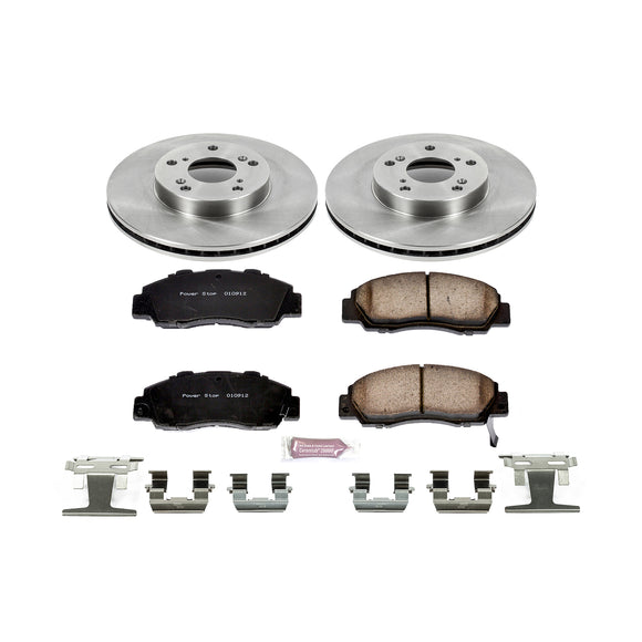 PowerStop OE Stock Replacement Low-Dust Ceramic Brake Pad and Rotor Kit