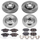 PowerStop OE Stock Replacement Low-Dust Ceramic Brake Pad and Rotor Kit