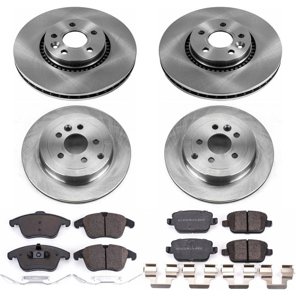 PowerStop OE Stock Replacement Low-Dust Ceramic Brake Pad and Rotor Kit