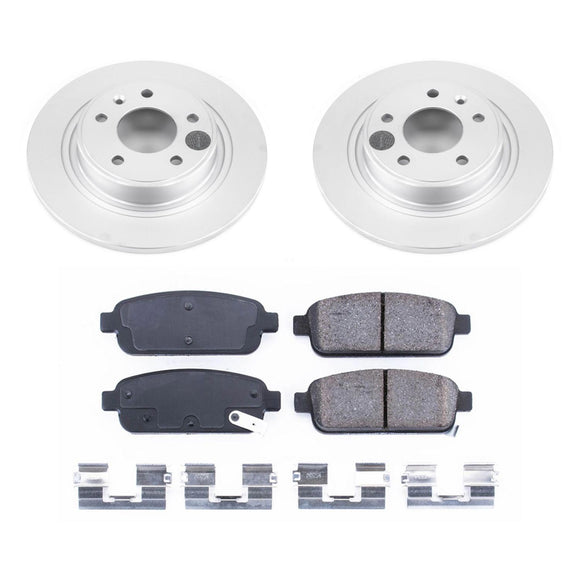 PowerStop Genuine Geomet Coated Rotor and Low-Dust Ceramic Brake Pad Kit