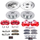 PowerStop Z23 Daily Driver Carbon-Fiber Ceramic Pads Drilled & Slotted Rotor & C